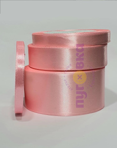 Атласная лента моток 0,6см цвет нежно розовый №4