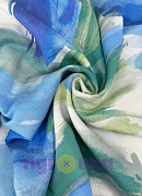 Вискоза Бохо акварель цвет голубой