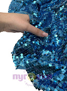 Пайетки на сетке цвет голубой