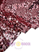 Пайетки на сетке цвет розовый