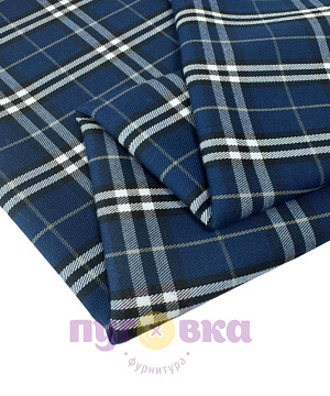 Клетка костюмная цвет т.синий 7