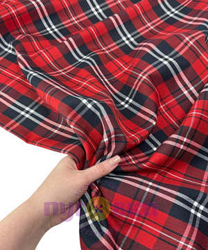 Клетка костюмная цвет красный 5