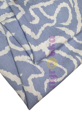 Вискоза Бохо абстракция светло голубая Акция до 31.08