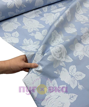 Тик с рисунком ш 2,2 м РОЗЫ ГОЛУБЫЕ