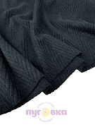 Трикотаж - жаккард Ёлочка цвет черный