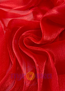 Органза креш с блеском цвет красный