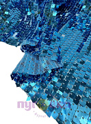 Пайетки на сетке цвет голубой