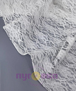 Гипюр школьный Цветы-узоры цвет белый