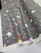 Рогожка скатерочная Ёлочные игрушки 