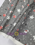 Рогожка скатерочная Ёлочные игрушки 