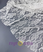 Гипюр школьный Цветы-узоры цвет белый