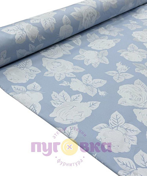 Тик с рисунком ш 2,2 м РОЗЫ ГОЛУБЫЕ