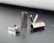 Наконечники для шнура Грани серебро 20*7/5,5