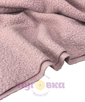 Букле лама цвет розовый мел