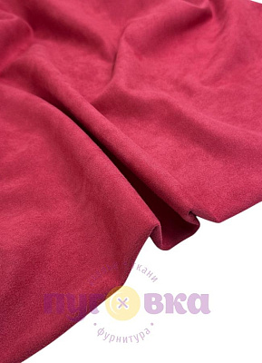Замша на трикотаже цвет красный