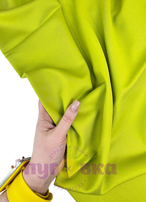 Вискоза-сатин стрейч цвет лайм