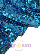 Пайетки на сетке цвет голубой