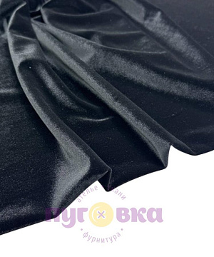 Велюр гладкий цвет черный