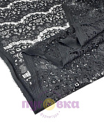 Гипюр "Жгутик" с ресничками цвет черный