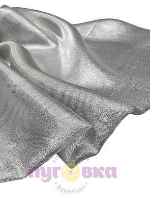 Парча гладкая цвет серебро