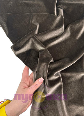 Велюр гладкий цвет горький шоколад