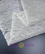 Гипюр школьный Цветы-узоры цвет белый