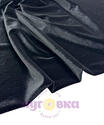 Велюр гладкий цвет черный
