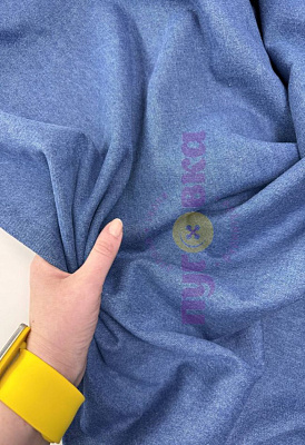 Джинс стиранный цвет голубой деним