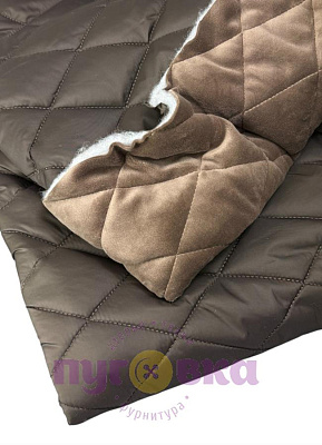 Курточная стежка синтепон 200 гр+велюр цвет шоколад
