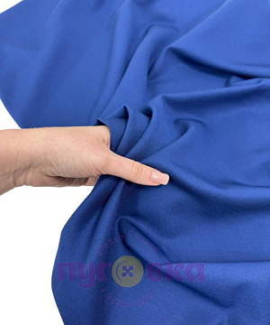 Вискоза-сатин стрейч цвет синий