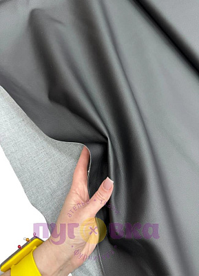 Кож.зам мебельный цвет черный матовый А9