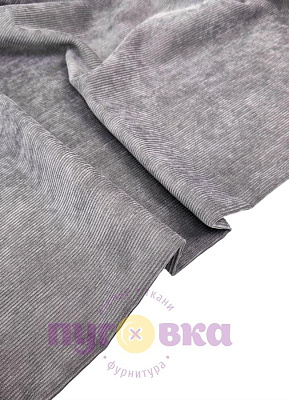 Вельвет 2мм цвет серый графит