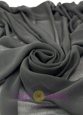 Креп-шифон "Сахар" цвет черный