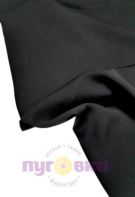 Плательный креп арт.241 цвет черный фактурный