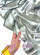 Бархат "Жидкий металл" цвет серебристая мята