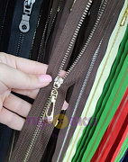 молния металл 70 см,декор кор/зол разъем