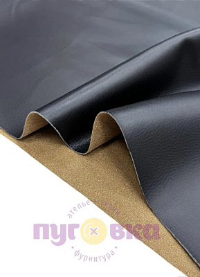 Кож.зам мебельный цвет черный КЖКРУПЧ