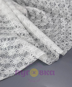 Гипюр школьный Цветы цвет белый