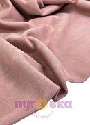 Замша на трикотаже рубчик цвет пудра