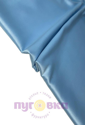 Корсетный атлас-стрейч цвет голубой
